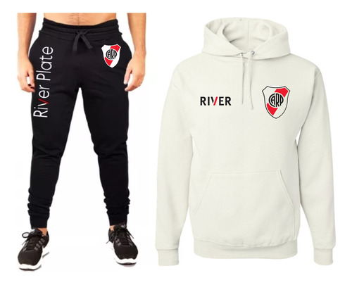 Conjunto Buzo Y Pantalón Jogging River Plate - Escudo