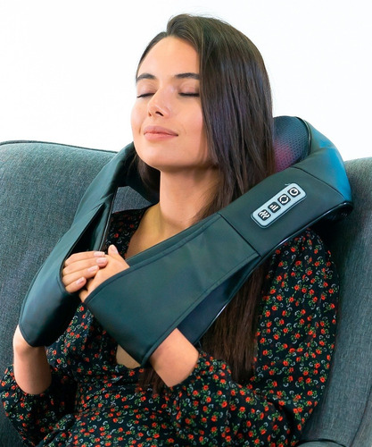 Imagen 2 de 5 de Masajeador Caliber + Bolso + Cuello Lumbar Calor 8 Rodillos