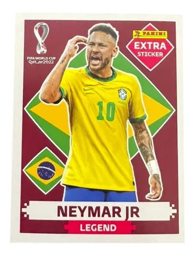 comprar Estampa Messi Cr7 Neymar Mbappe Qatar22 Extra Sticker Rojo