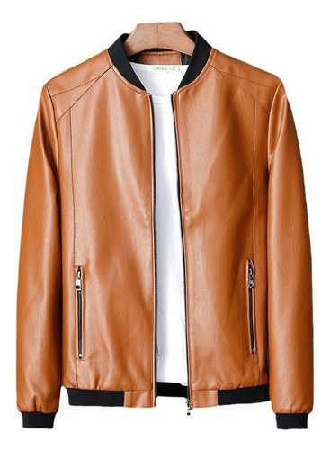 Chaqueta De Cuero For Hombre Tallas Grandes Cuello Tendencia