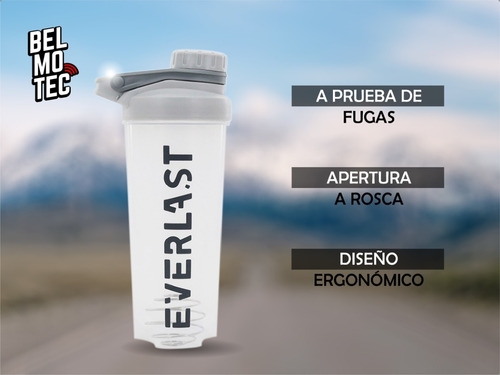 Imagen 5 de 10 de Vaso Mezclador Proteina Shaker 2 En 1 Hermetico Marca Origin