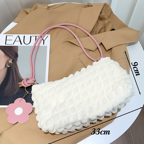 Bolsos De Mano Soft Cloud Bubbles Para Mujer, Plisados Con F