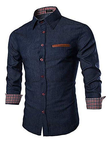 Coofandy Mens Moda Slim Ajuste Camisa Casual, Zbt1p