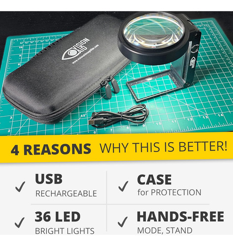 Lupa Manos Libres 30x Con Usb Recargable 36 ...
