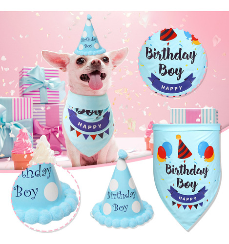 Pet Birthday, Bufanda Verde Para Perro, Combinación De Cumpl