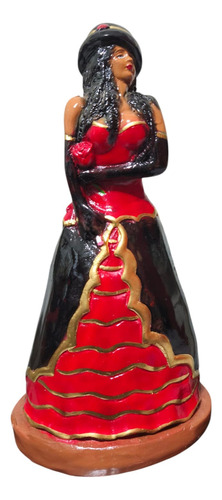 Imagen Artesanal Pomba Gira Sombrero Rainha Do Cabare 40cm Pomba Gira Rainha Do Cabare