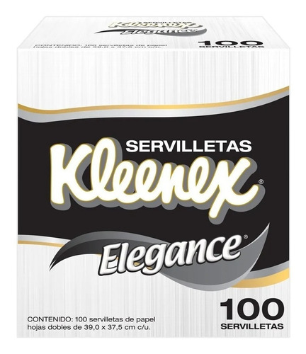 Servilletas Kleenex Elegance 3 Paquetes De 100 Servilletas