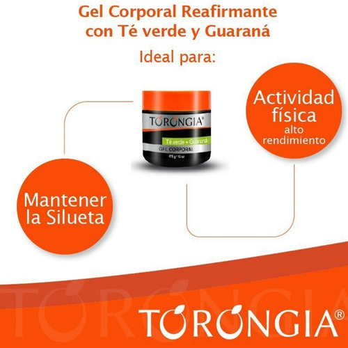 Gel Corporal Torongia Te Verde Guaraná Reafirmante 475 G