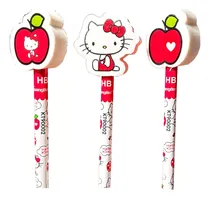 Comprar Set De Lápices Hello Kitty Lapiz Kitty Con Cartuchera Kawaii Color Del Trazo Negro