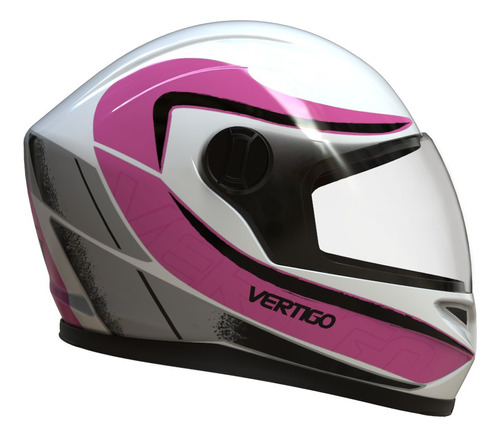 Casco Moto Integral V32 Warrior Rosa/blanco Talle L