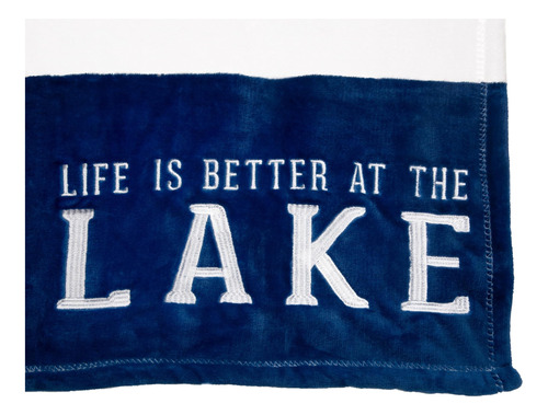 Pavilion Gift Company La Vida Es Mejor En The Lake-blue & Wh