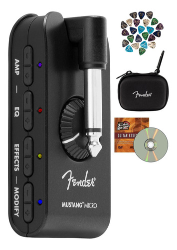 Fender Mustang - Paquete De Micro Amplificador Con Funda, Pa