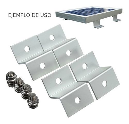 Imagen 4 de 5 de Soporte Z Para Panel Solar Coplanar A Techo Chapa Motorhome