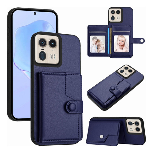 Compatible Funda Rfid Con Bolsa De Tarjetas For Motorola Edge 50 Pro P