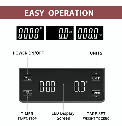 Báscula De Café Temporizador Barista A
