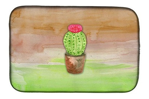 Caroline S Treasures Bb7365ddm Cactus Verde Y Cafe Acuarela