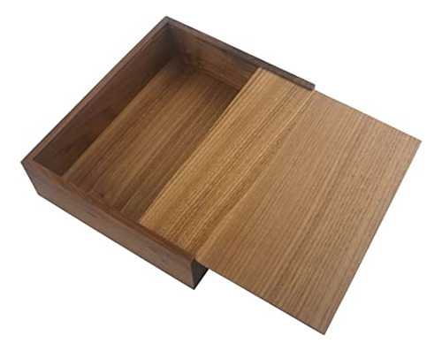 Caja De Joyería De Madera Grande Hecha Mano De Nogal D...