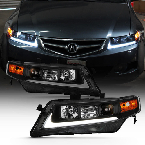 Par Faros Negro Interior Led Acura Tsx Base 2005 2.4l