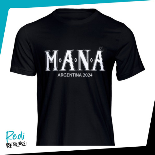 Remera Personalizada Maná - Black