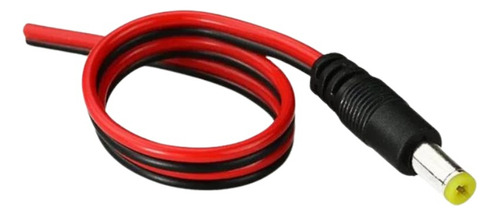 Kit 10 Conector Rabicho P4 Macho Cor Fios Vermelho E Preto