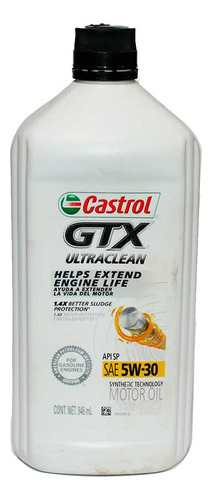 Aceite De Motor. Gtx Ultraclean 5w-30, 1qt Castrol