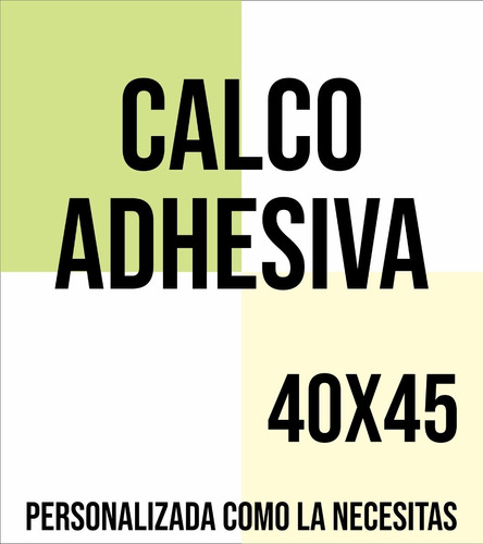 Calco Adhesivo Personalizado Diseño Logo 40x45 Vinilo