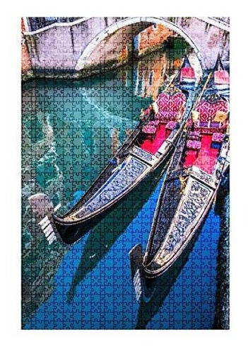 Wooden Jigsaw Puzzle Game Typical Gondolas In Venice Italy T