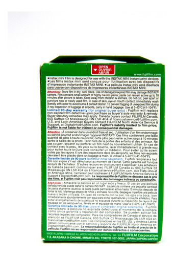 Imagen 3 de 3 de Papel Pelicula Fujifilm Instax Mini 10 Hojas Cartucho Tienda