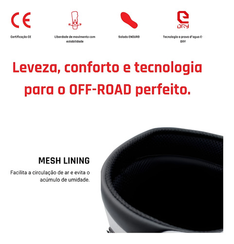 Bota Motocross Eleveit X-tarmac Wp Enduro Impermeável Leve