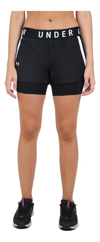 Short Under Armour Play Up 2-in-1 En Negro Y Blanco | Dexter