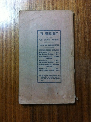 Folletines De El Mercurio El Fuego De Cenizas H. Ardel 1927 (Usado)