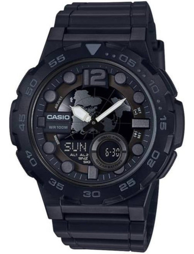 Reloj Casio Aeq-100w-1bv Hombre - Análogo Digital Negro