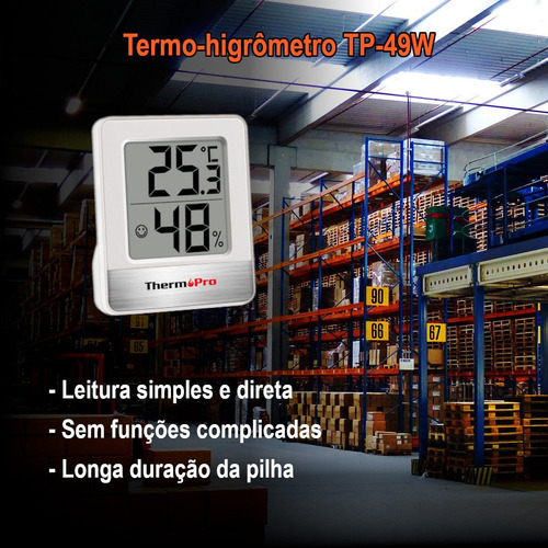 Imagem 5 de 6 de Termo-higrômetro Digital Thermopro Tp-49w