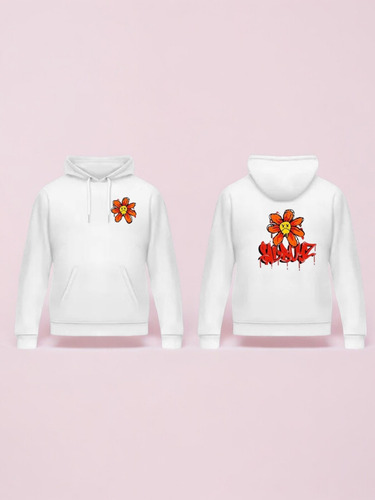 Hoodie Sudadera $ad Boys Frente Flore Atras Corrid Junior H