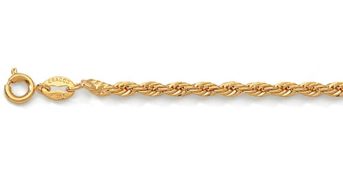 Pulsera Eslabón Soga Laminado En Oro 18k Calidad Cracco.