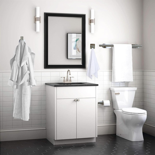 Juego De 9 Pizas De Accesorios De Baño Adhesis De Niquel Cep