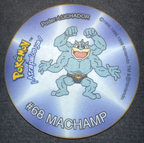 Taps 2 Pokemon De Frito Lay - #68 Machamp - 1999 Original