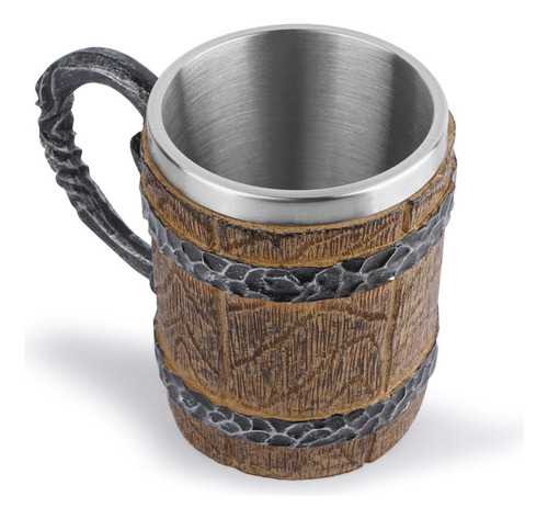 Taza For Beber Cerveza De Barril De Té De Madera Estilo 2