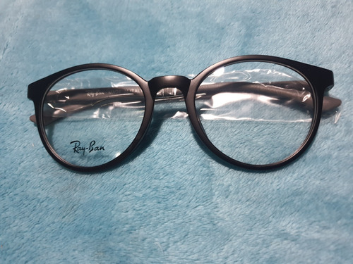 Lente Oftalmico Rayban Acetato Negro Y Gris Para Adulto