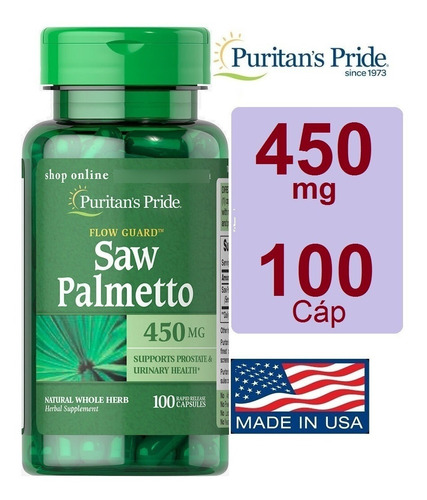 Saw Palmetto 450 Mg 100 Cap - Original - Importado De Eeuu