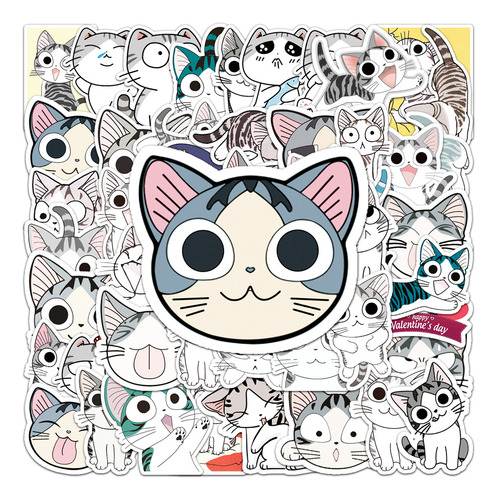 Adesivo Kawaii De Desenho Animado Japonês Cute Chi Cat 10/30