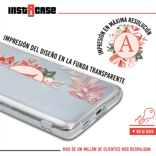 Funda Para Honor Flores Personalizada Inicial