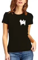 Comprar Playera Mujer Memorial Perrito Shihutzu Camiseta Bca Negra