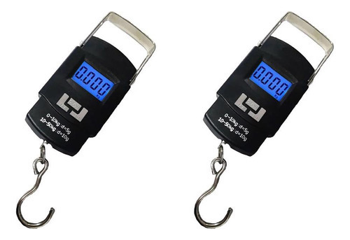 Balança Digital Portátil De Mão Mala Pesca Viagem 50kg - 2pc