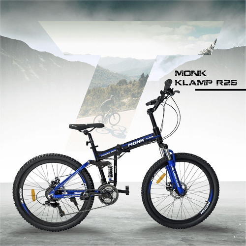 Bicicleta Klamp Monk Plegable De Doble Suspension Color Azul