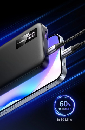 Ugreen 10000 Mah Two-way Fast Charging Power Bank 20w
