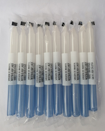 Velas Azul-blanco Yemaya Pack De 10u Novena Esotérica 