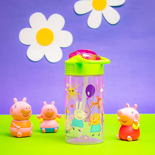 Zak Designs Botella Diseño De Minecraft, Plástico 16 Y 25 Oz Peppa Pig 16 Onza
