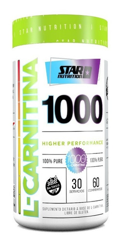 Imagen 1 de 7 de L-carnitine X 60 Comp Star Nutrition