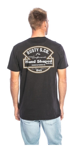 Remera Hombre Rusty Heraldic Manga Corta Original Rusty